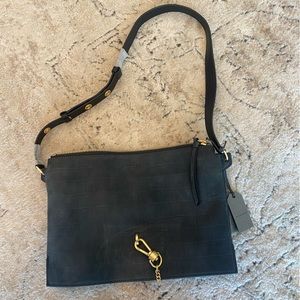 All Saints purse - blue crocodile pattern